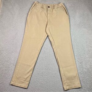 Cove USA Chino Pants Men's Size 32 x 30 Beige Elastic Waist Stretch Cotton EUC